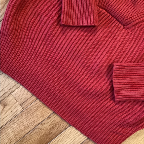 NWT BANANA REPUBLIC HALF ZIP STAND COLLAR SWEATER wool cashmere blend - Picture 14 of 16